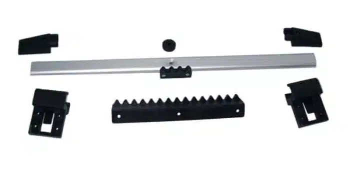 Riel deslizante de mesa de plata Stilo